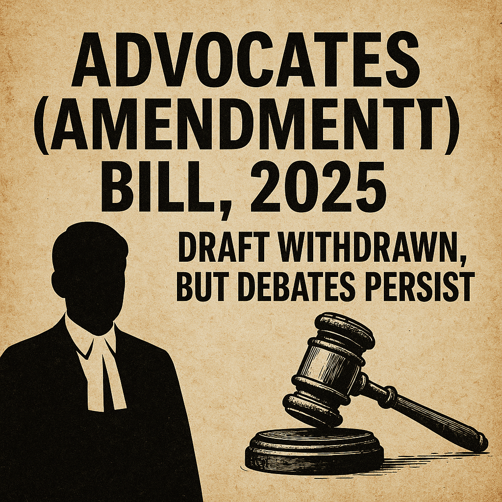 Advocates (Amendment) Bill, 2025: Draft Shelved, Controversy Lingers