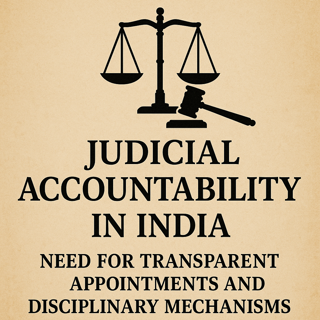 Judicial Accountability in India: Need for Transparent Appointments and Disciplinary Mechanisms 