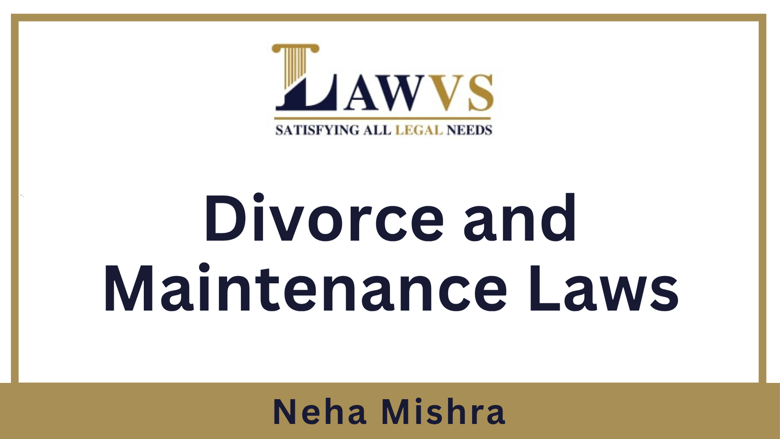 DIVORCE AND MAINTENANCE LAWS  