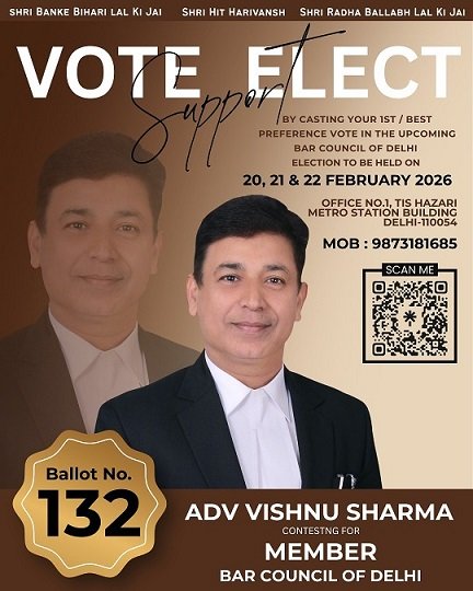 Advocate Vishnu Sharma | Ballot No 132 | Bar Council of Delhi