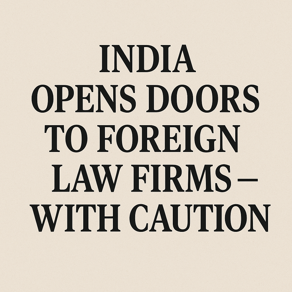 India Opens Doors to Foreign Law Firms — With Caution