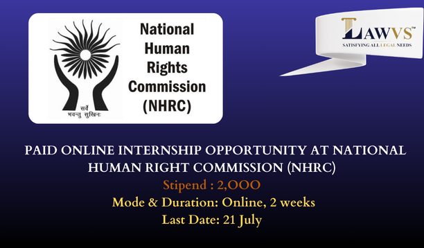 Paid Online Internship Opportunity At National Human Right Commission (NHRC)