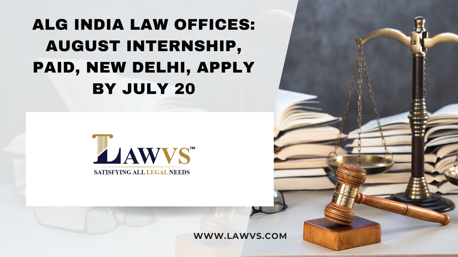 ALG India Law Offices: August Internship, Paid, New Delhi, Apply by July 20